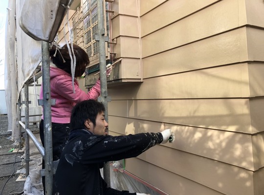 外壁中塗り