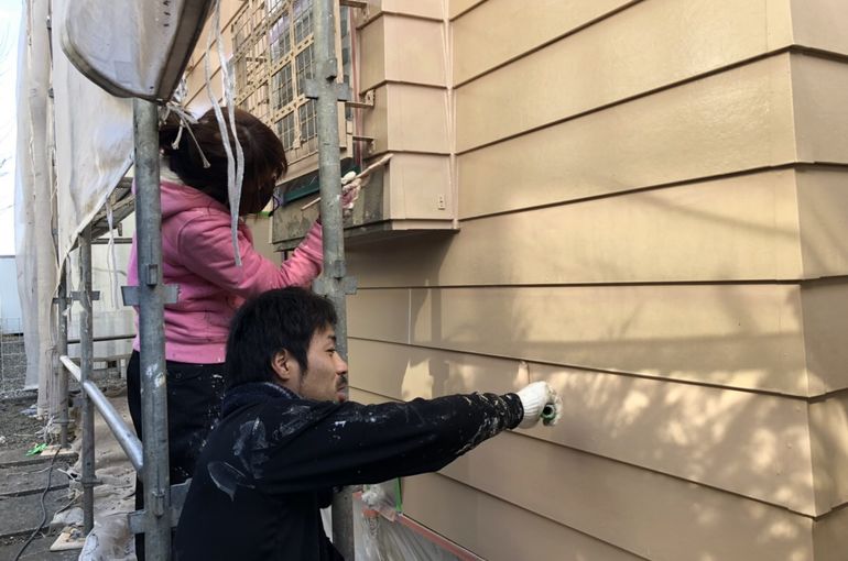 外壁中塗り